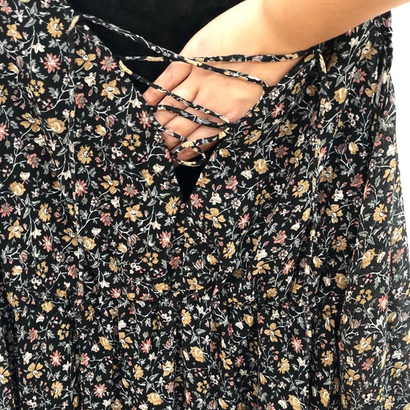 ASOS floral cold shoulder boho mini dress - Picture 3 of 7